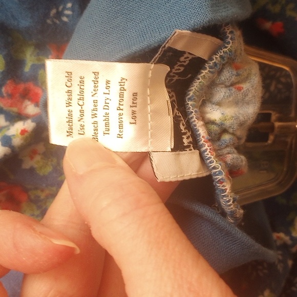 Anthony Richards Floral Flannel Cotton Nightgown. Size 2X. Blue Pink White Green - Picture 7 of 8